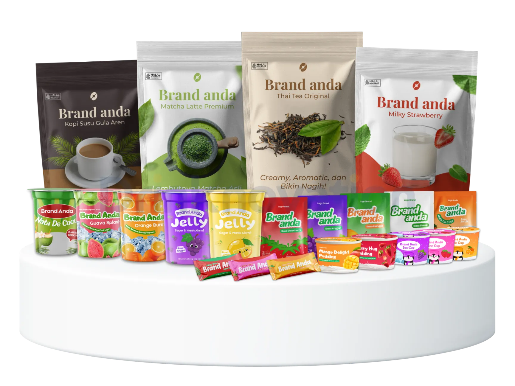 Contoh produk maklon minuman dari Drinknovation